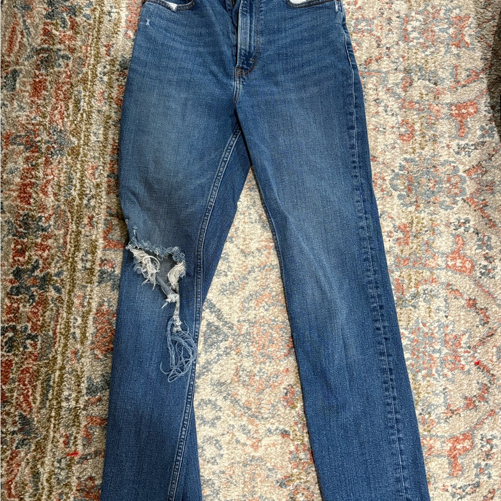 Abercrombie & Fitch High Rise Ankle Cropped Jeans